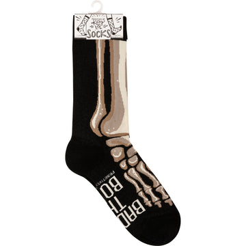Bad To The Bone Socks in Skeleton Leg Designs | Fun Halloween Themed