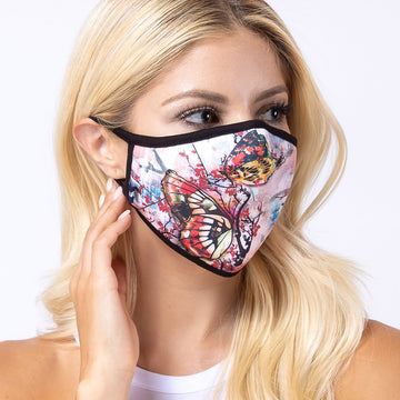 Tie Dye Butterfly 3-Layered Face Cover-PM0131