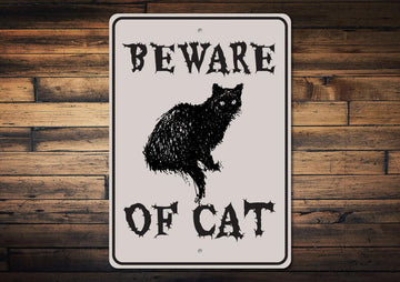 Beware of Cat Sign