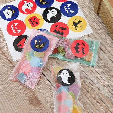 60/120PCS/Pack Hot Halloween Pumpkin Ghost Round