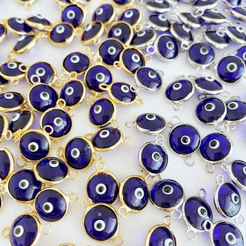 Blue Evil Eye Charm, Evil Eye Connectors, Evil Eye Bracelet Charm,