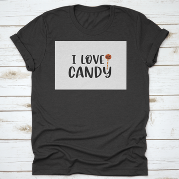 I Love Candy. Halloween Lettering. Quote. Vector Illustration.