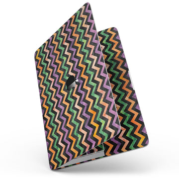 Halloween Watercolor Chevron Pattern - 13" MacBook Pro without Touch