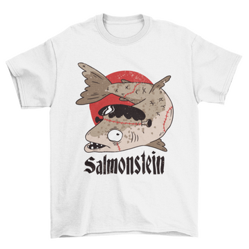Cool Halloween Frankenstein Zombie Fish Quote "Salmonstein" Animal