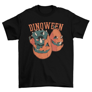 Halloween dinosaurs inside of pumpkin t-shirt