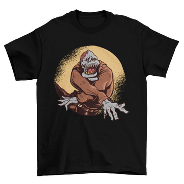 Creepy halloween zombie illustration t-shirt