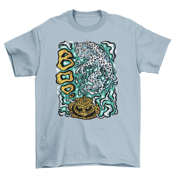 Halloween leopard ghost t-shirt