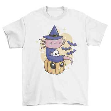 Halloween axolotl cute t-shirt
