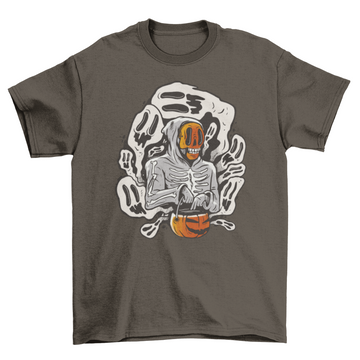 Halloween skeleton and ghosts t-shirt