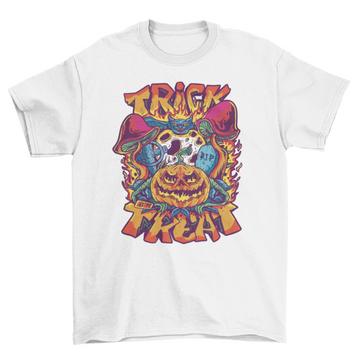 Trippy trick or treat Halloween t-shirt