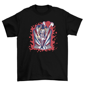 Halloween girl clown t-shirt