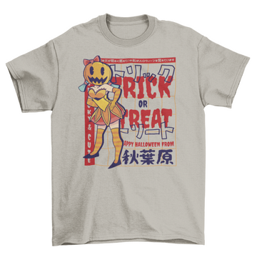 Spooky Halloween anime girl t-shirt