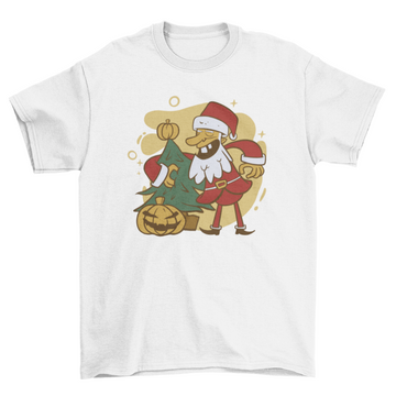Santa Claus in Halloween t-shirt d