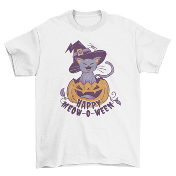 Happy Halloween cat animal t-shirt