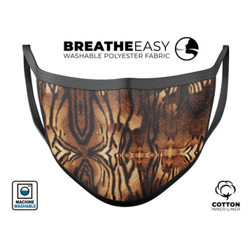 Vivid Tiger Animal Print V1 - Made in USA Mouth Cover Unisex Anti-Dust