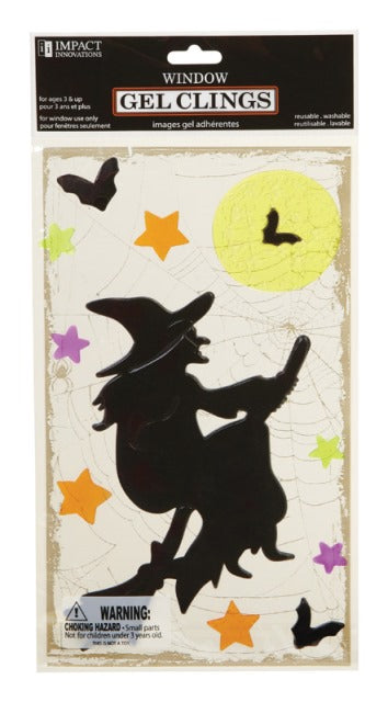 Impact Innovations 82344D 6 x 12 in. Halloween Gel Clings Ghost- pack
