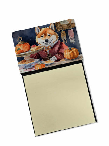 NEW Shiba Inu Fall Kitchen Pumpkins Sticky Note Holder Refillable Dispenser Self-Sticky Note Pads, Memo Pads Blank Desk Accessories