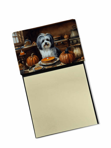 NEW Havanese Fall Kitchen Pumpkins Sticky Note Holder Refillable Dispenser Self-Sticky Note Pads, Memo Pads Blank Desk Accessories