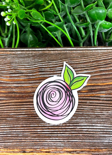 Pink Watercolor Floral Flower, Die Cut Sticker, Graphic Art Vinyl, ,