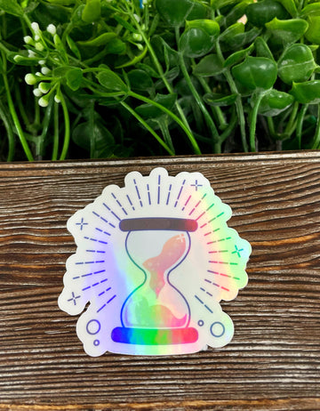 Magical Hourglass Timer, Die Cut Sticker, Graphic Art Vinyl, , Boho