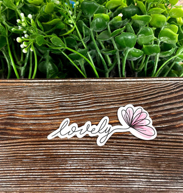 Lovely Script Lettering, Die Cut Sticker, Graphic Art Sticker, Vinyl,