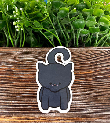 Cute Black Cat, Die Cut Sticker, Graphic Art Sticker, Vinyl, , Inspire
