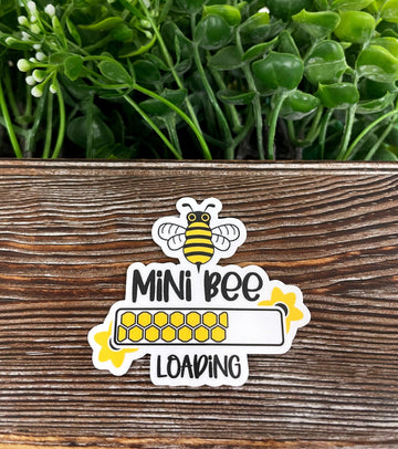 Mini Bee Loading, Die Cut Sticker, Graphic Art Sticker, Vinyl, ,