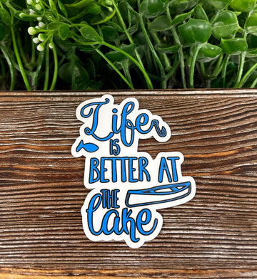 Life is Better at the Lake, Die Cut Vinyl Sticker, , Boho Fun, Water
