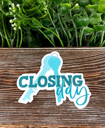 Closing Day Real Estate Sticker, Die Cut Vinyl Sticker, , Boho Fun,
