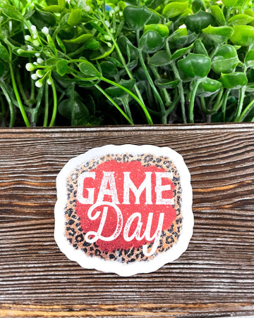 Game Day Sticker, Cheetah Print |Sticker or Magnet