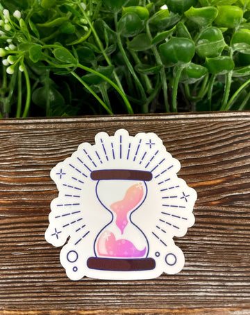 Magical Purple Hourglass, Die Cut Vinyl Sticker, , Boho Fun, Water