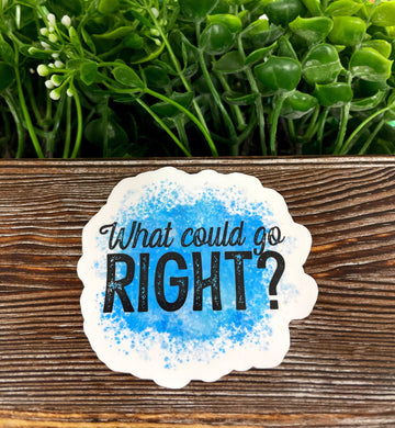 What Could Go Right Sticker |Sticker or Magnet