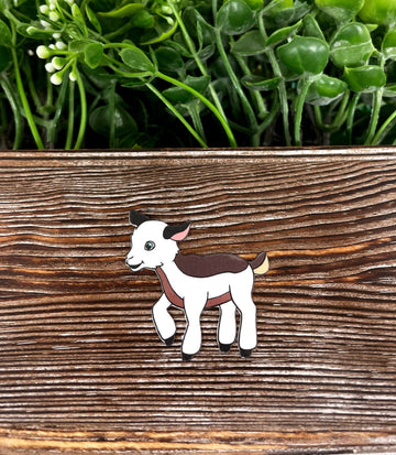 Baby Goat Playing, Die Cut Vinyl Sticker, , Boho Fun, Water Resistant