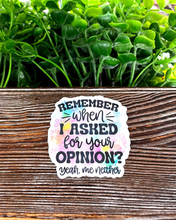 Snarky Sarcasm Quote, Die Cut Vinyl Sticker, , Boho Fun, Water