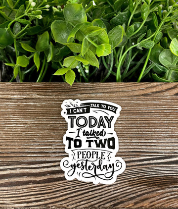 Introvert Sticker, Die Cut Vinyl Sticker, Boho Fun, Water Resistant,