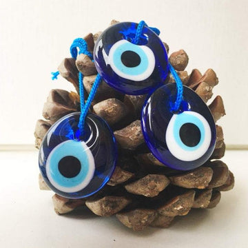 1 pc Evil eye bead, blue glass evil eye charm, turkish evil eye, car