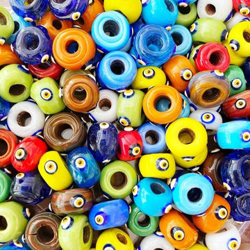 Evil Eye Beads, Handmade Glass Murano Bead, Evil Eye Jewelry Supplies