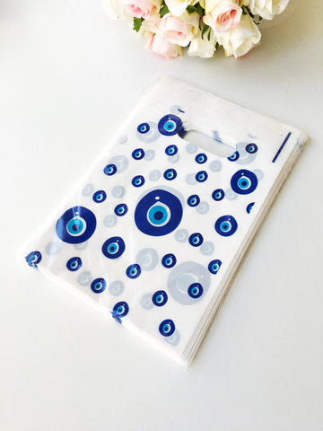 100 pcs evil eye bag - evil eye gift bag - evil eye coin bag - evil