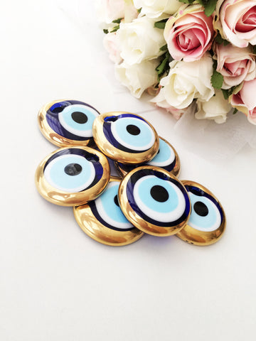 10 pcs evil eye charm, bulk gift evil eye gold unique wedding favors,
