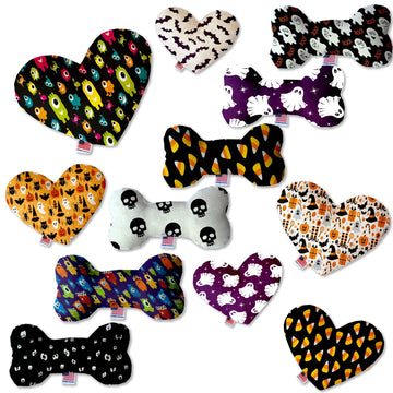Halloween Pet & Dog Plush Heart or Bone Toy, "Trick-Or-Treat Group"