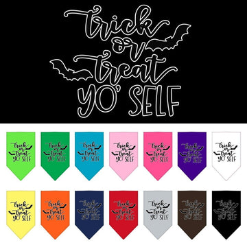 Halloween Pet and Dog Bandana Screen Printed, "Trick Or Treat Yo'