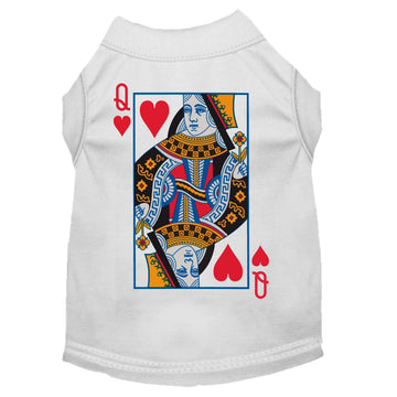 Halloween Pet Dog & Cat Shirt Screen Printed, "Queen Of Hearts