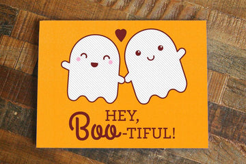 Funny Ghosts Love Card "Hey Boo-tiful"