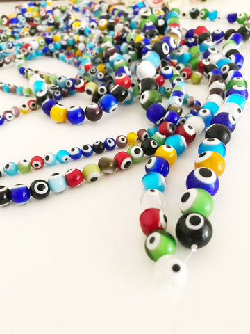 Mix Color Evil Eye Beads - 6mm to 12mm