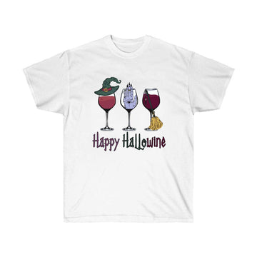 Happy Halloween Witch and Wine T-Shirt