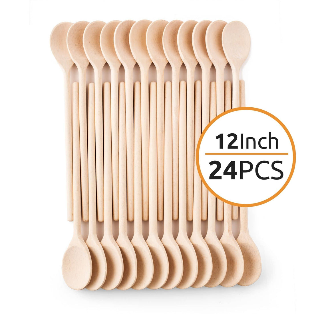 Mr. Woodware - Craft Wooden Spoons Bulk – 12 Inch – Set of 24