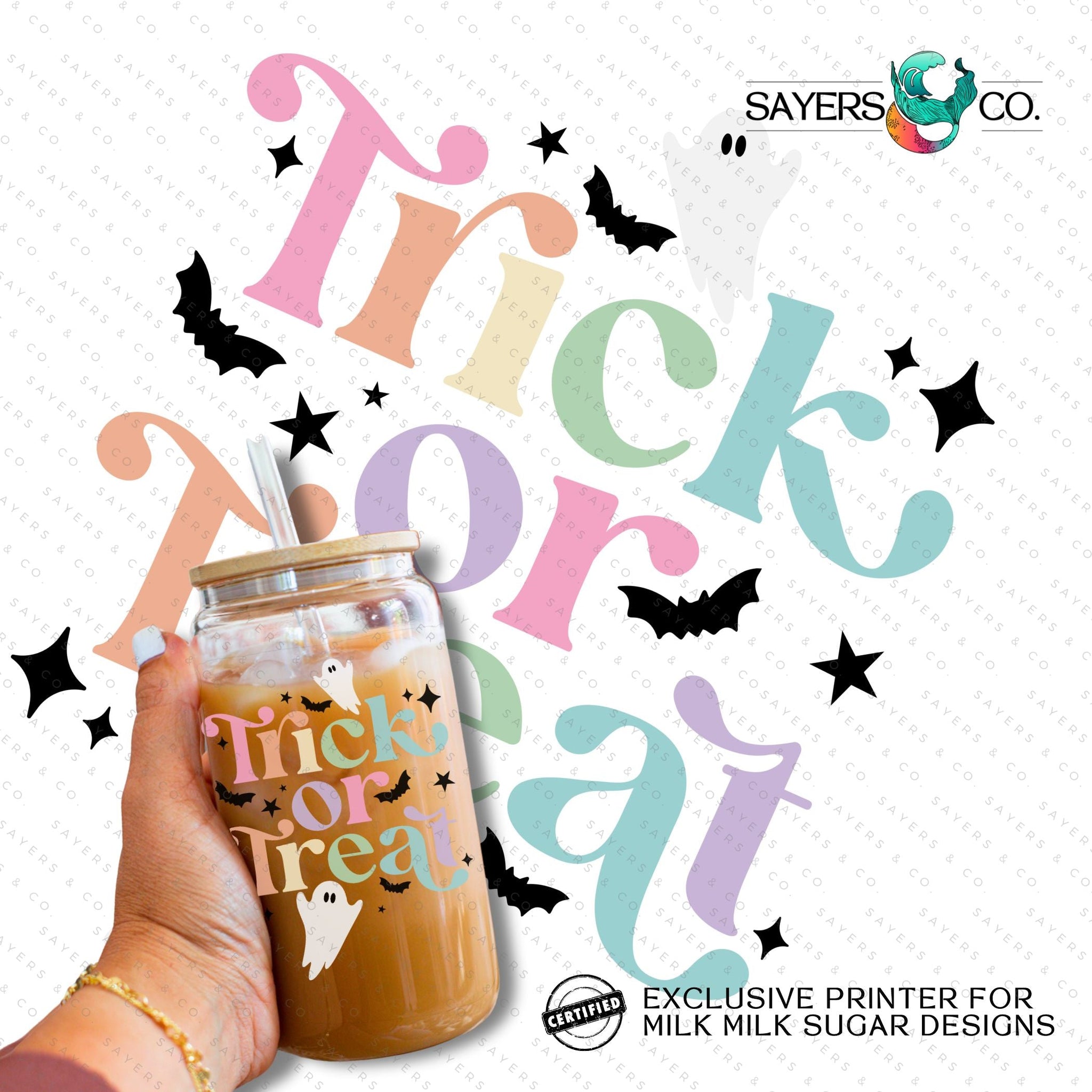 PRINTED Sublimation Transfer or Vinyl Print: Happy Halloween 16oz