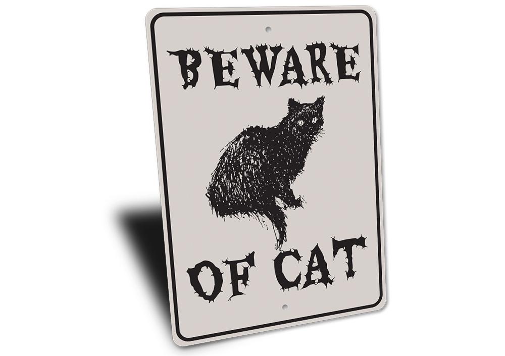 Beware of Cat Sign