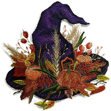 Happy Halloween [ Witch's Bounty ] Embroidered Iron on/Sew patch [8"
