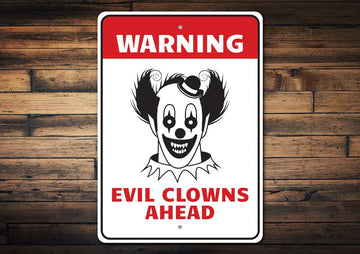 Clown Warning Sign